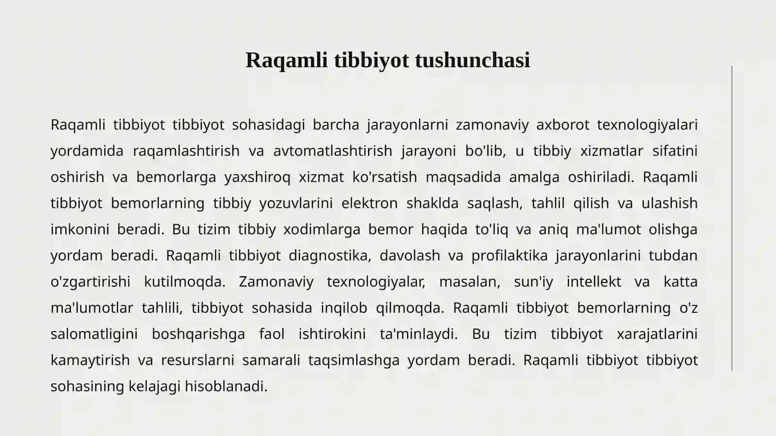 Raqamli tibbiyot tushunchasi 2