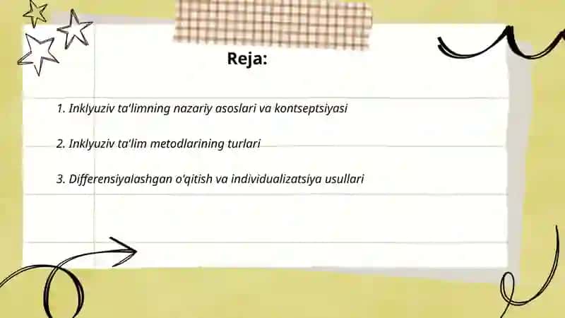 Inklyuziv ta'lim metodlari:tahlili va xususiyatlari 2
