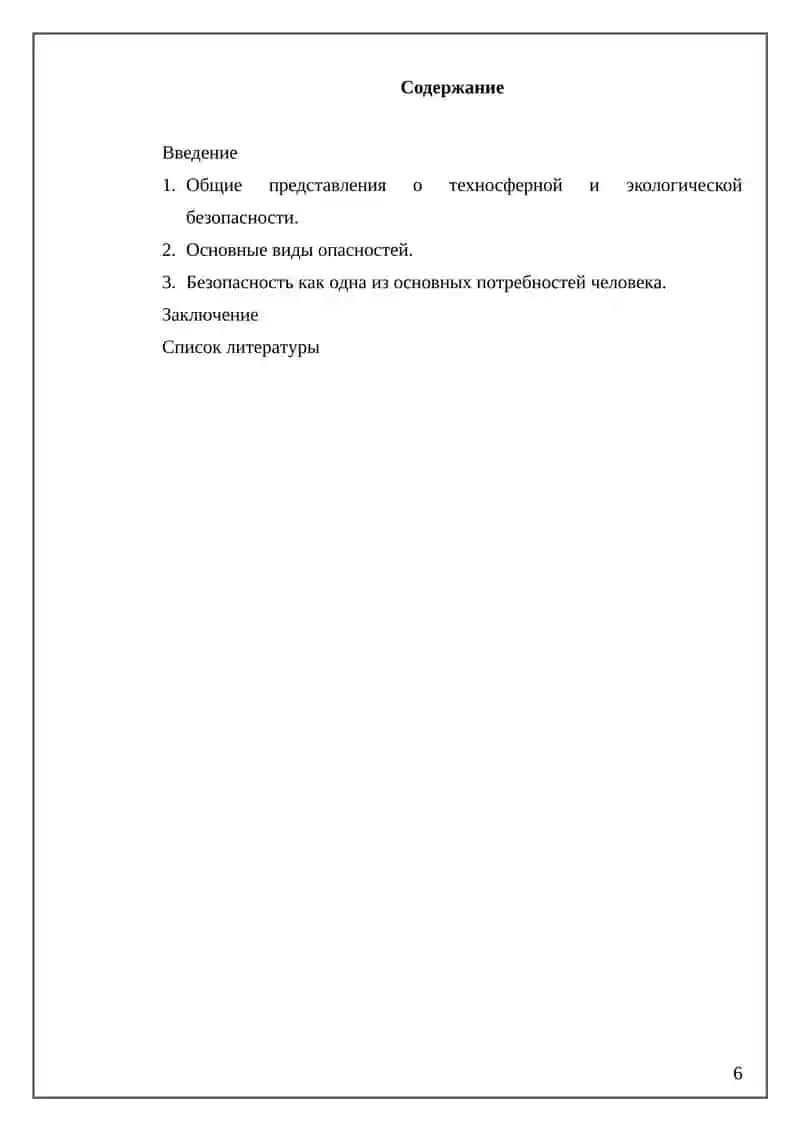 Реферат "Безопасность как одна из основных потребностей" 2