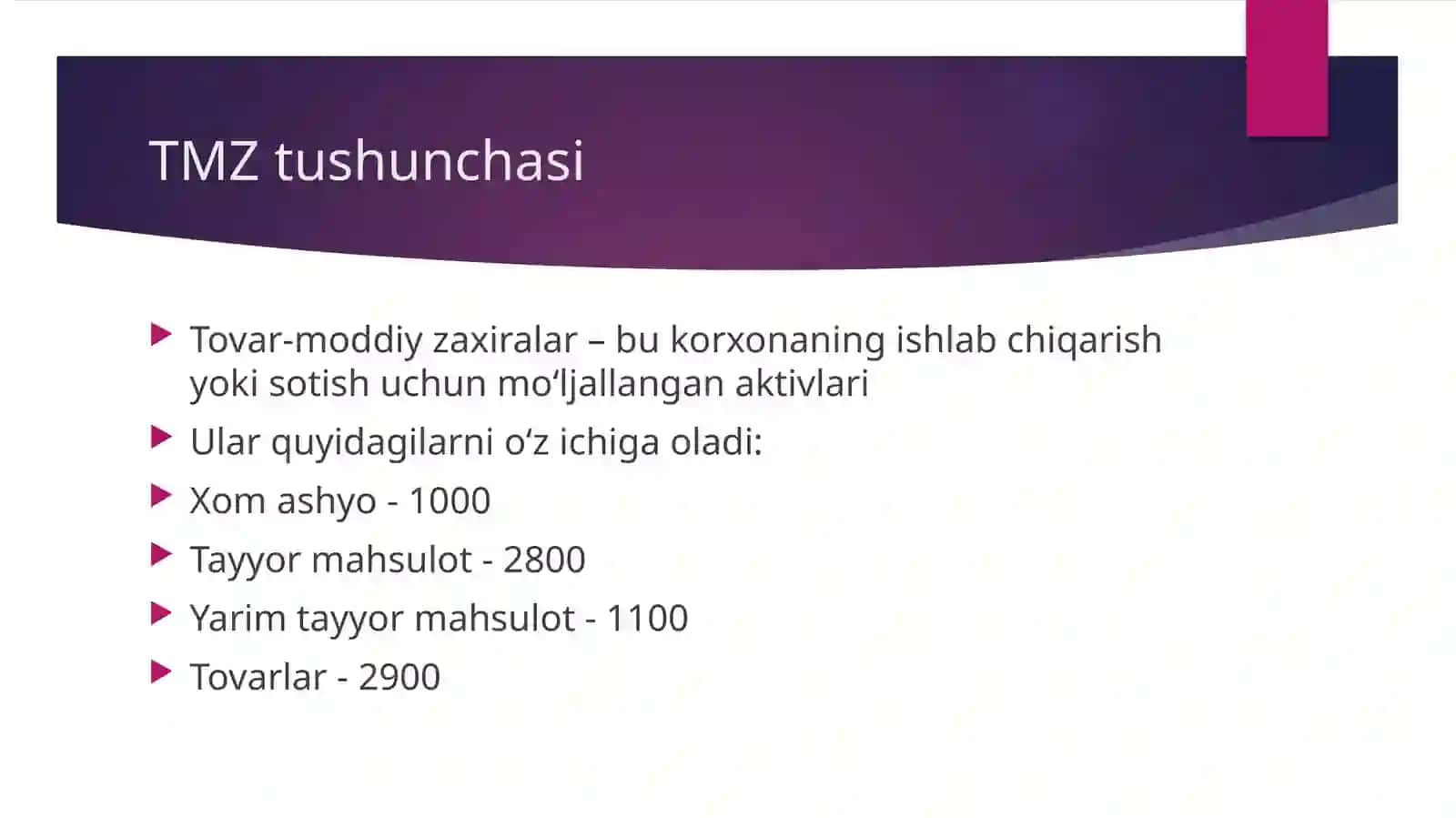 Tovar moddiy zaxiralari auditi 2