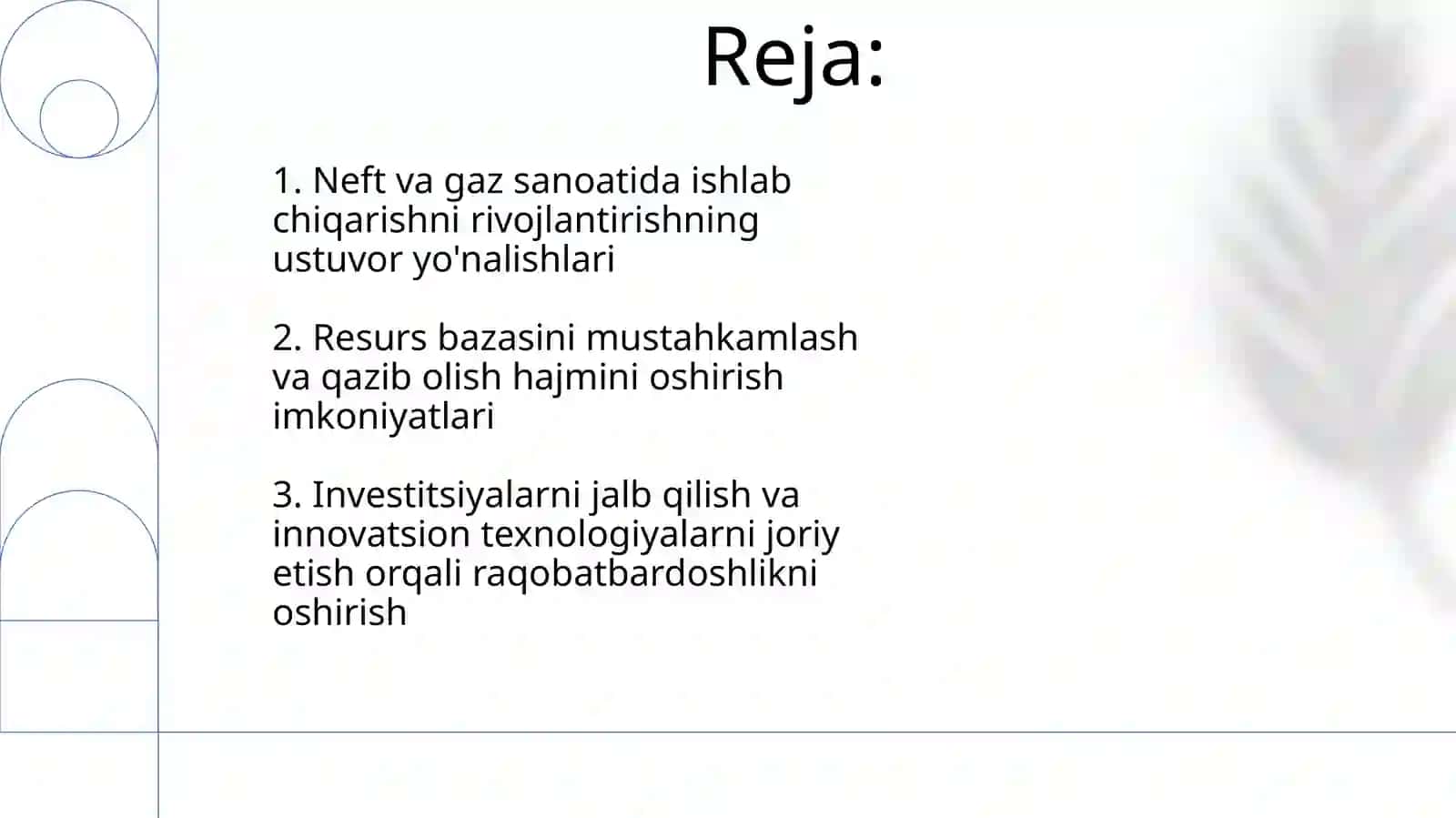Neft va Gaz Sanoati Ishlab Chiqarishni Rivojlantirishning Yo'nalishlari 2