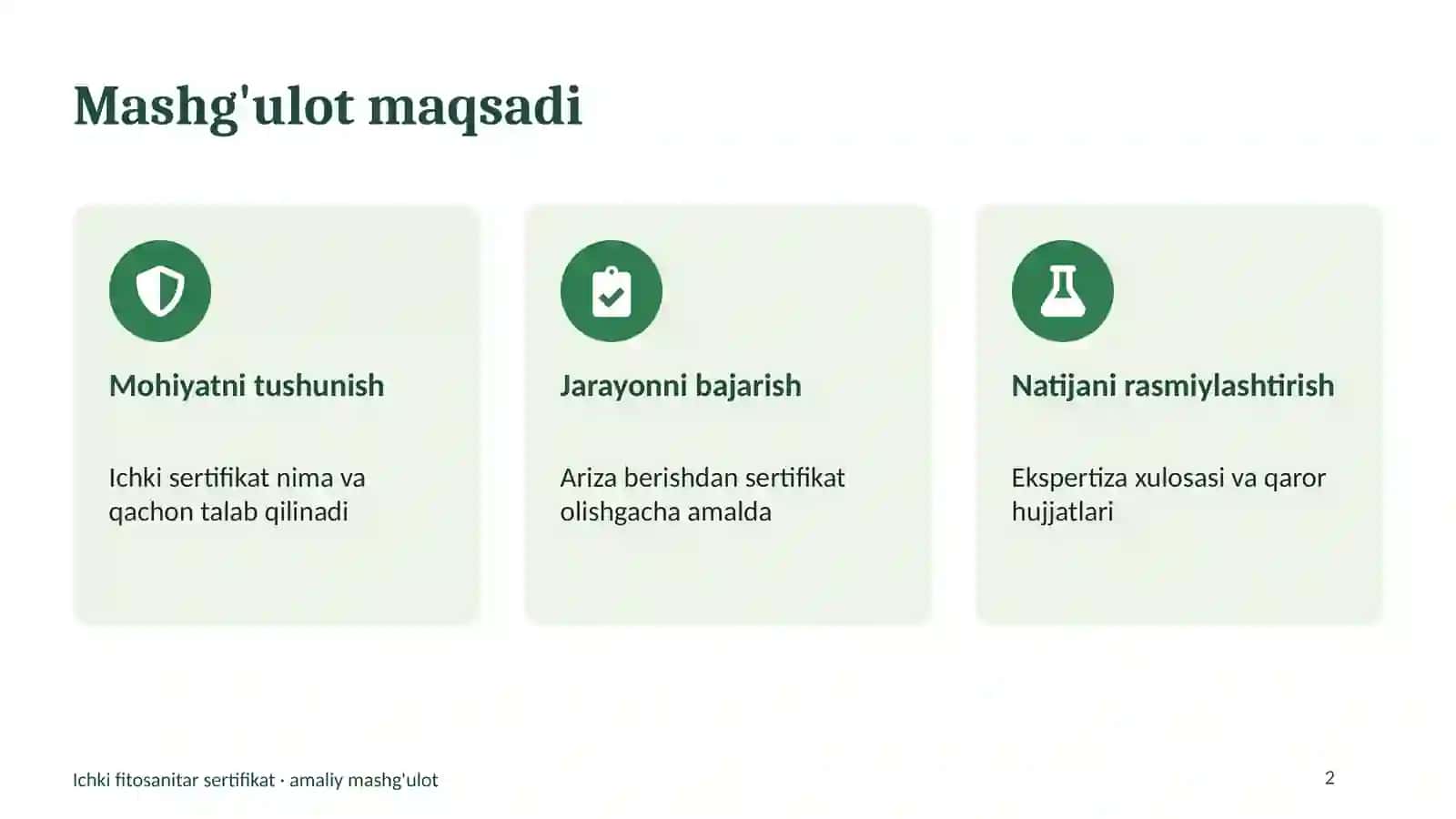 Ichki fitosanitar sertifikatni rasmiylashtirish 2