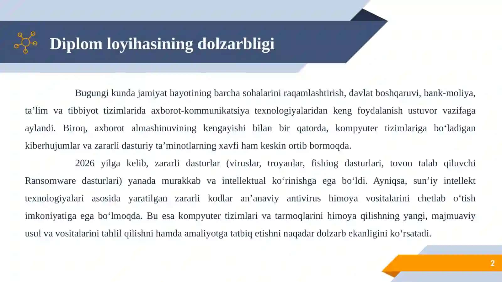 Kompyuter tizimlarini zararli dasturlardan himoya qilish usul va vositalari tahlili 2