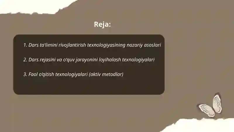 Dars ta'limini rivojlantirish texnologiyasi 2