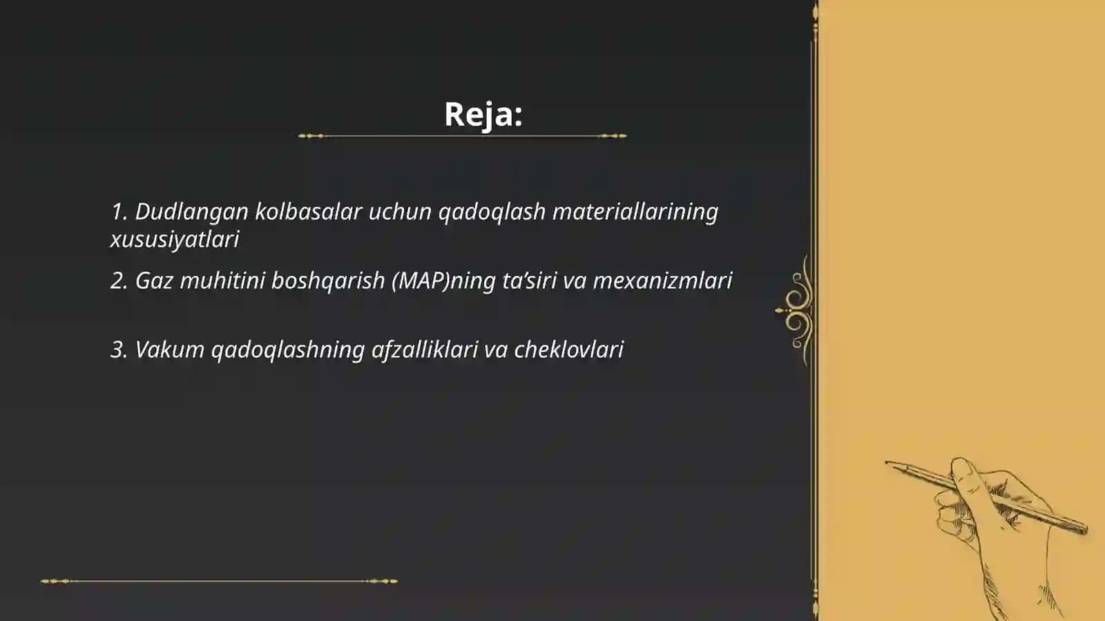 Dudlangan kolbasalar uchun qadoqlash materiallarining xususiyatlari 2