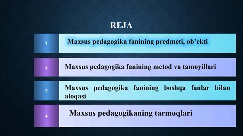 Maxsus pedagogika fanining predmeti, ob’ekti, boshqa fanlar bilan aloqasi 2