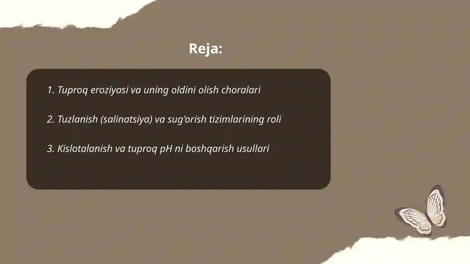 Tuproq degradatsiyasi muammolari va atrof-muhit muhofazasi 2