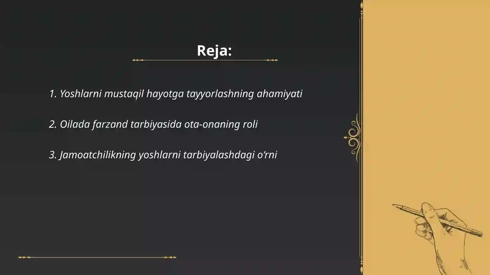Yoshlarni Mustaqil Hayotga Tayyorlash 2