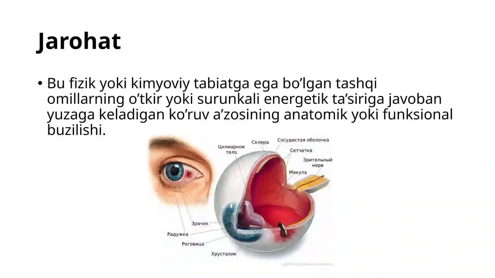 Ko’ruva’zosijarohatlari.Kontuziyalar 2