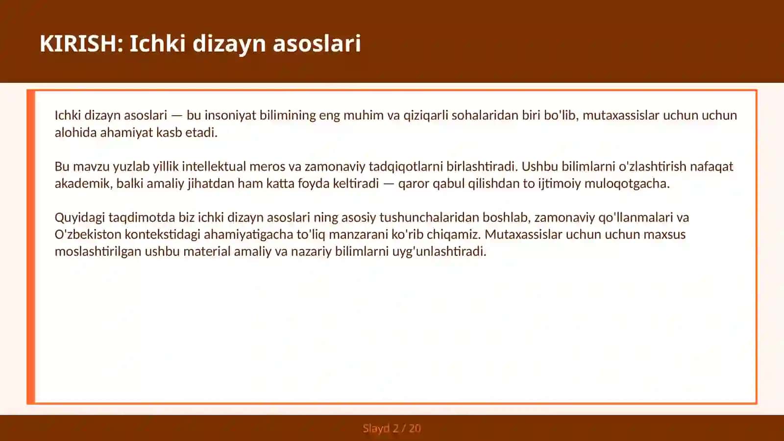 ICHKI DIZAYN ASOSLARI 2