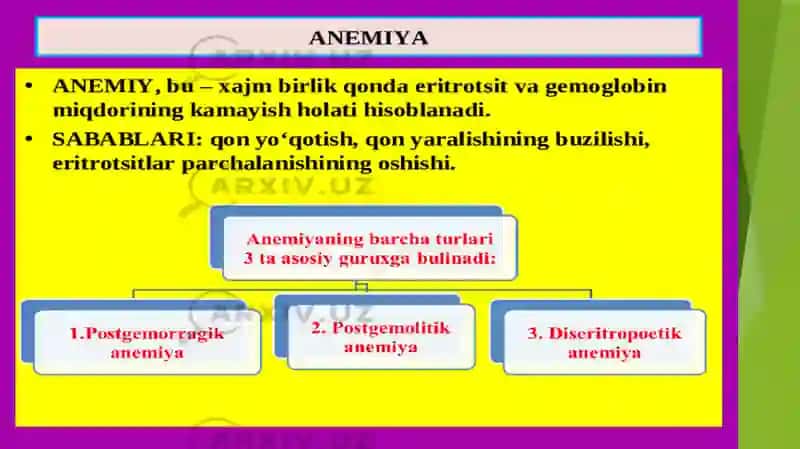 Anemiya sindromi 2