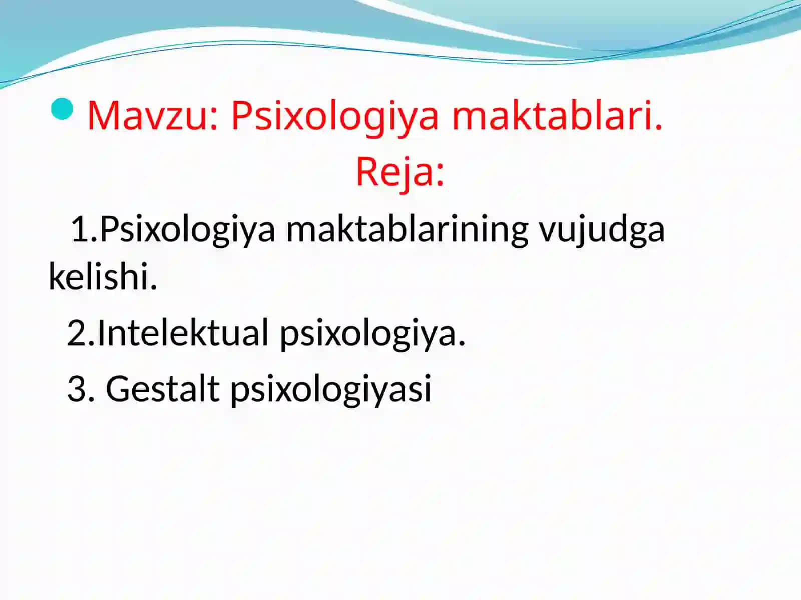 Psixologiyabirinchimartabiologiyavafalsafadanajralibturadiganfansifatidapaydobo'lganida,insonaqlivaxulq-atvoriniqandaytasvirlashvatushuntirishmasalalarimuhokamaqilindi 2