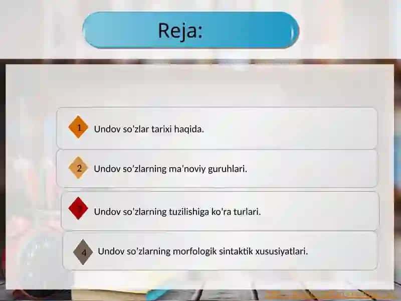 UNDOV SO’ZLAR 2