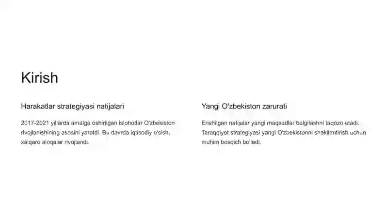 Harakatlar strategiyasidan - taraqqiyot strategiyasi sari 2