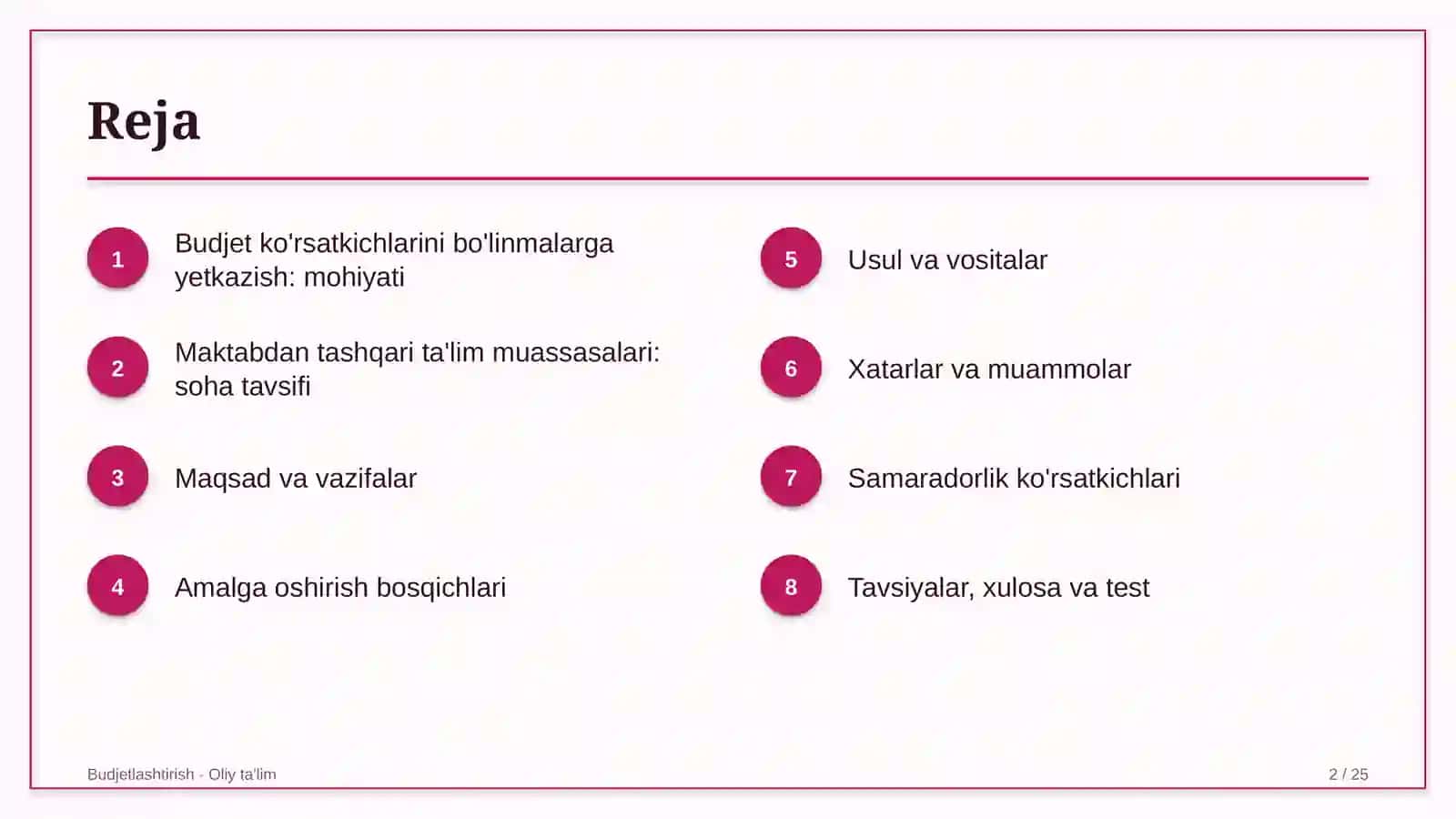 maktabdan tashqari ta'lim muassasalarida budjet ko'rsatkichlarini bo'linmalarga yetkazish 4806 2