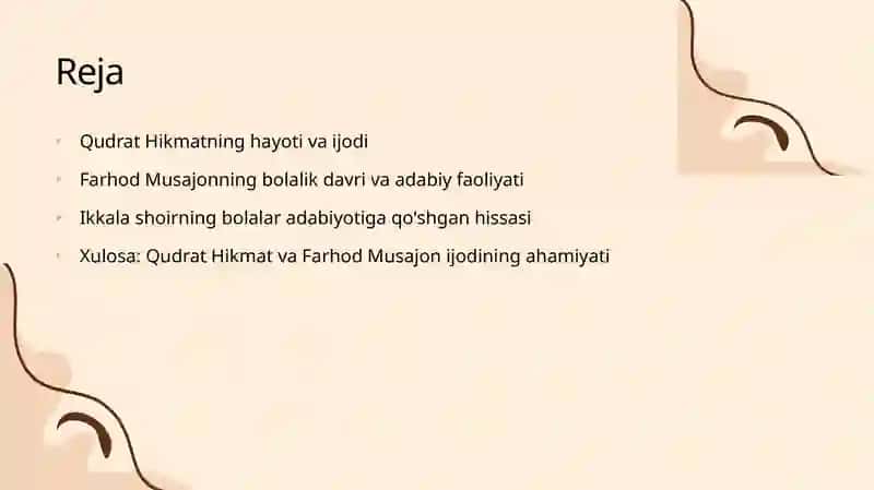 Qudrat Hikmat bolalar shoiri. Farhod Musajon ijodi 2