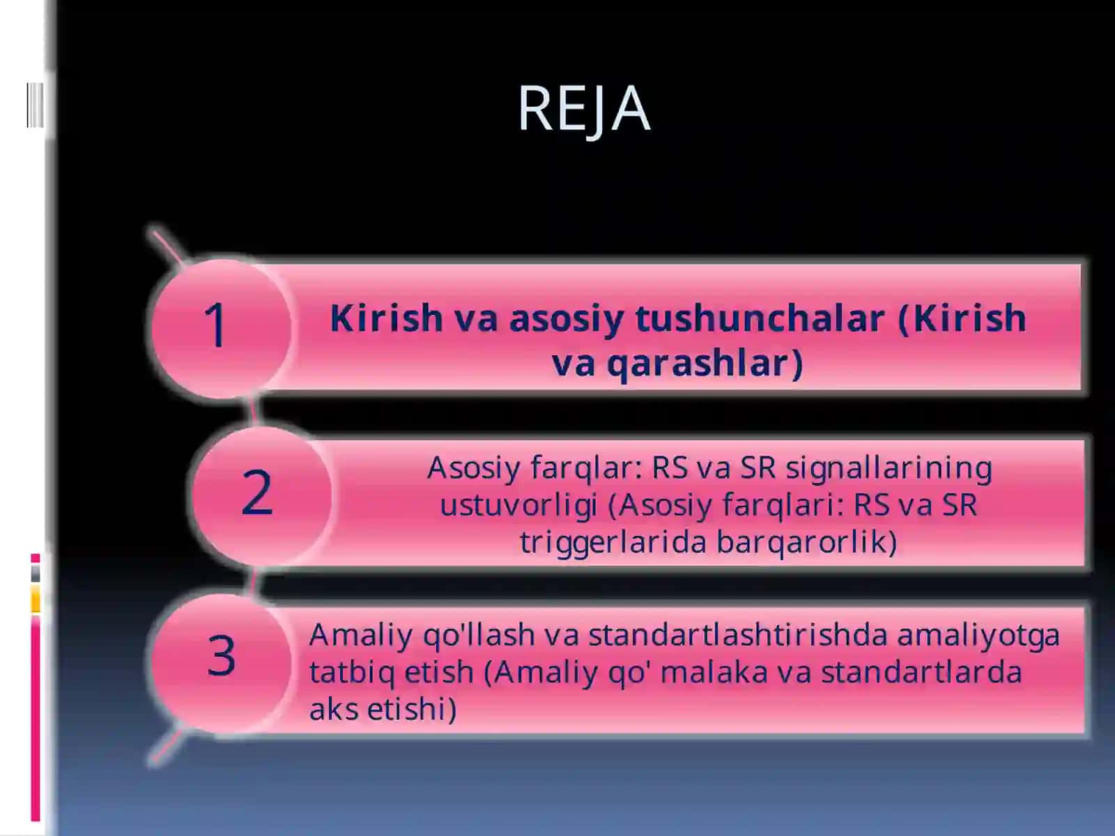 Set/Reset va SR/RS triggerlar 2