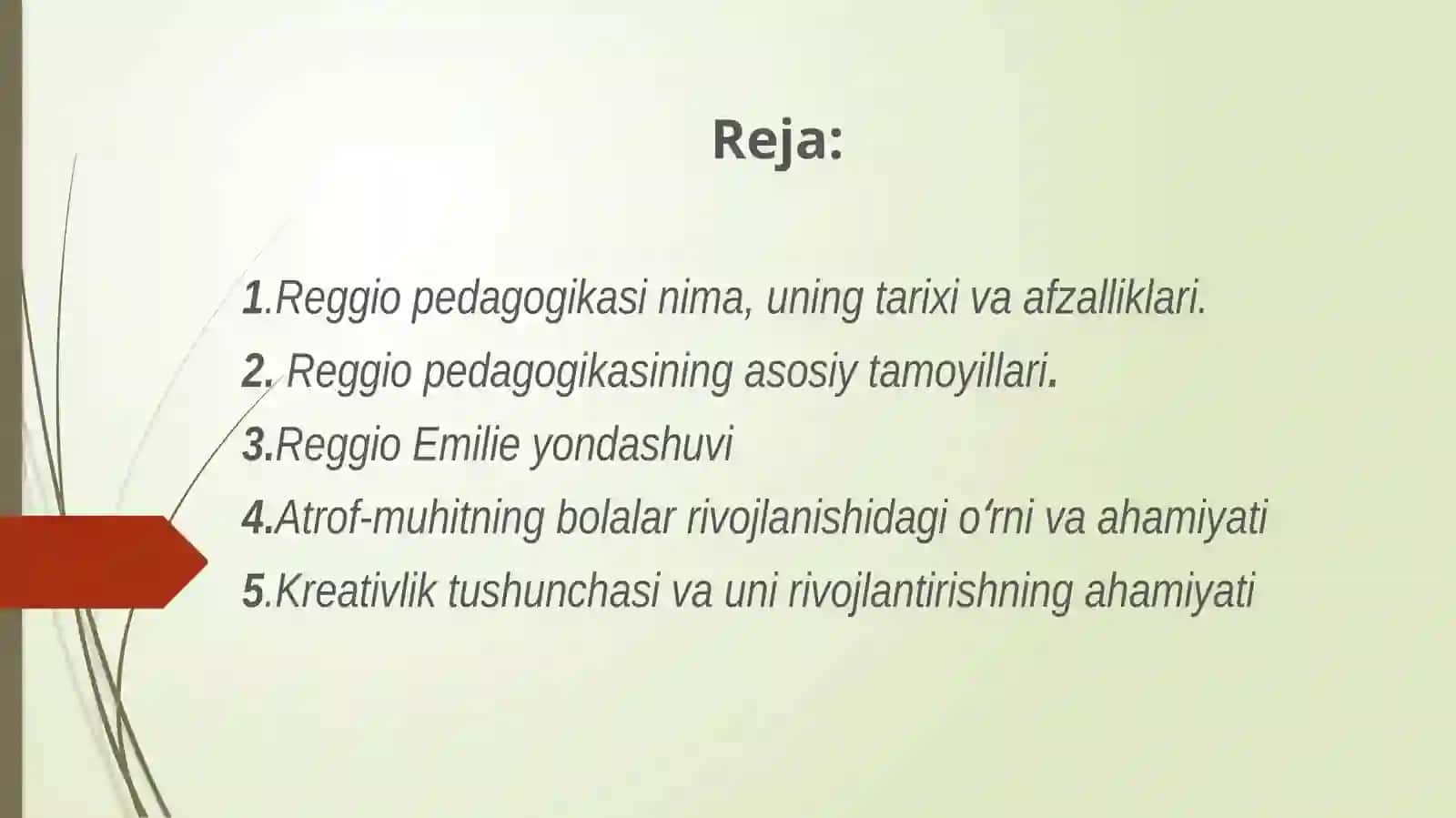 REGGIO EMILIA YONDASHUVI 2