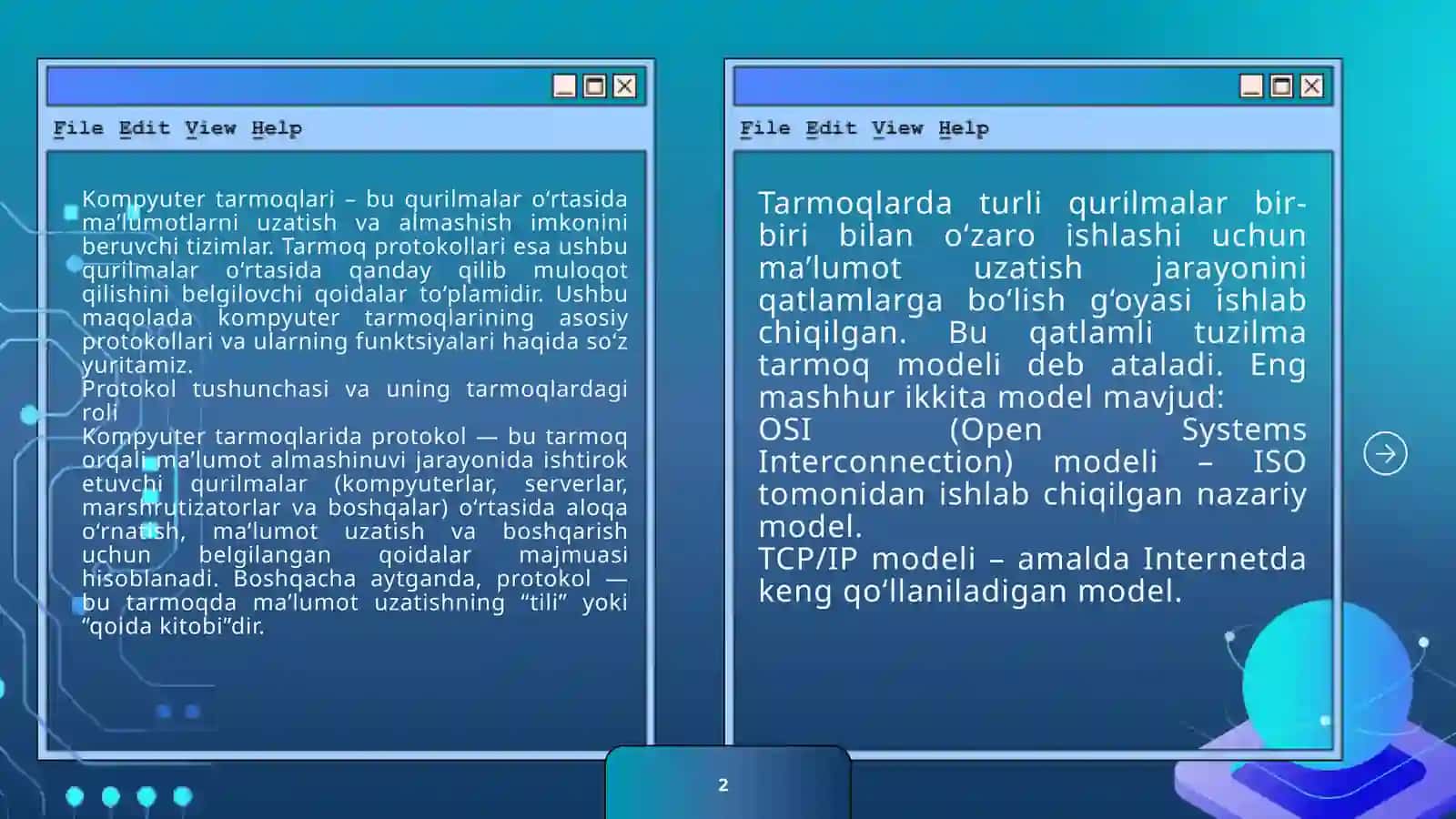 Komputer tarmoq asosiy protokollar 2