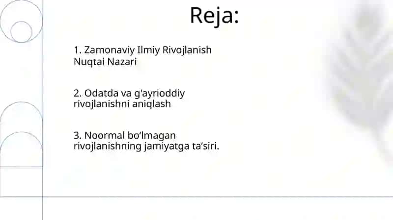 Zamonaviy fanlarda me’yor va nuqsonli rivojlanish muammolari 2