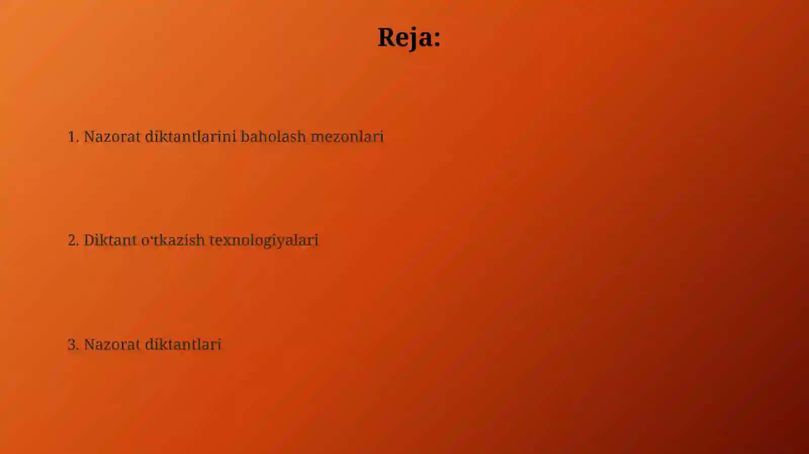 Nazorat diktantlari 2