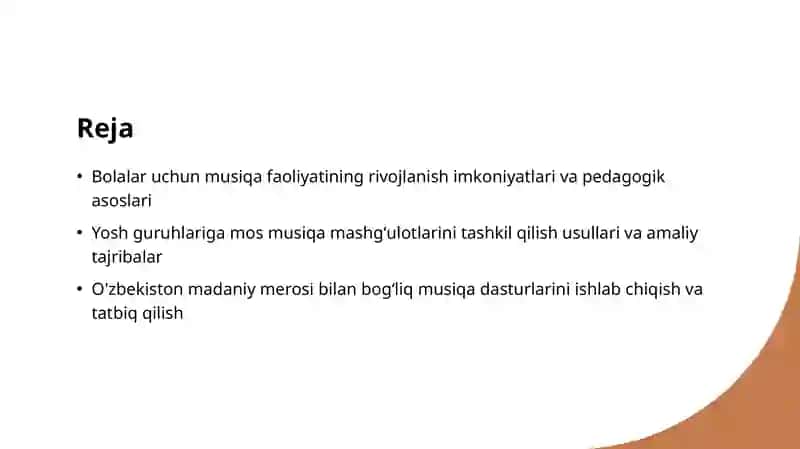 MTT ning turli yosh guruhlarida musiqa mashgʻulotini tashkil qilish 2