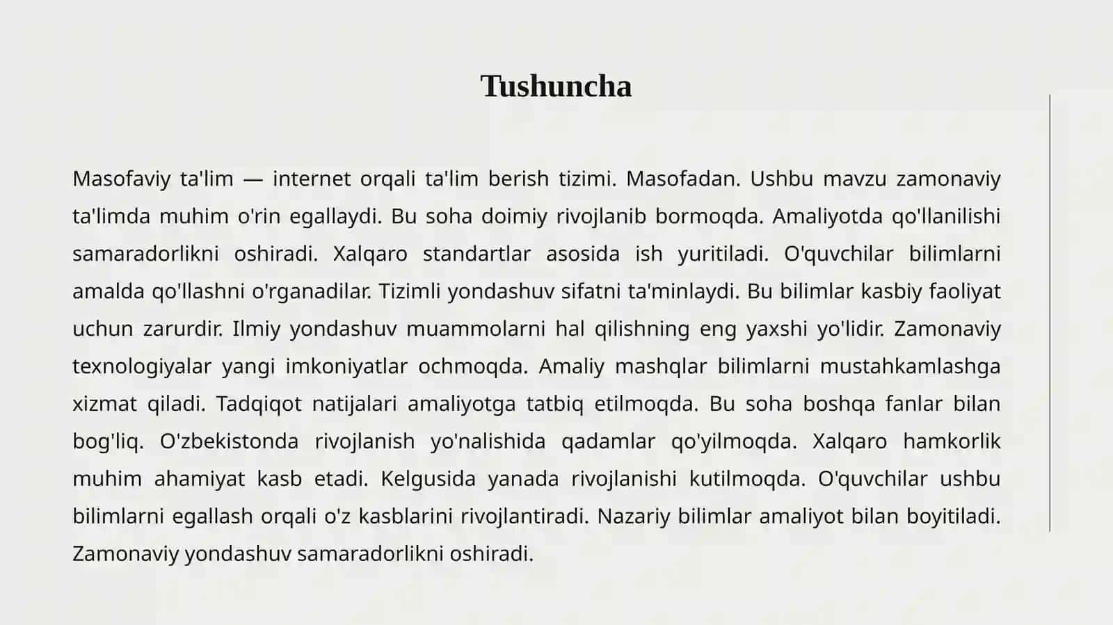 MASOFAVIY TA'LIM 2