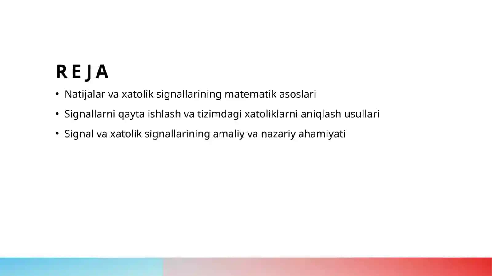 ABTDA CHIQISH VA XATOLIK SIGNALLARINING MATEMATIK MAZMUNI 2