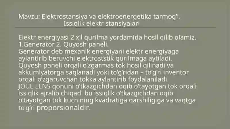 Elektrostansiyavaelektroenergetikatarmog’i 2