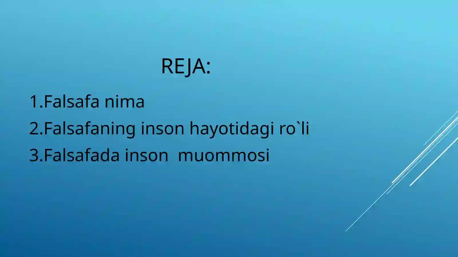 FALSAFADA INSON MUOMMOSI 2