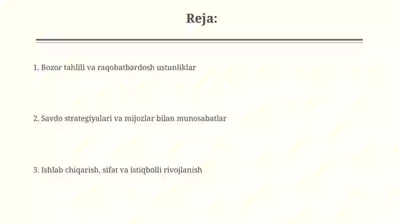 Dorixonada ishlab chiqarish va savdo istiqbollarini yaratish 2