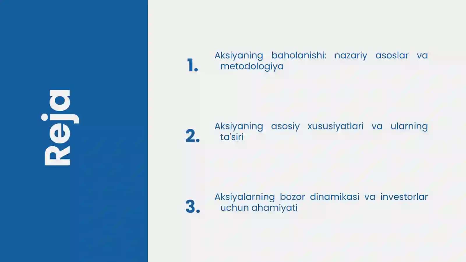 Aksiyaning baholanishi: nazariy asoslar va metodologiya 2