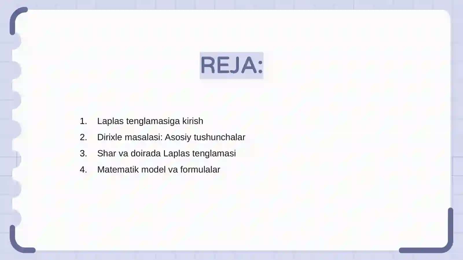 Laplas tenglamasi uchun shar va doira uchun Dirixle masalasi 2