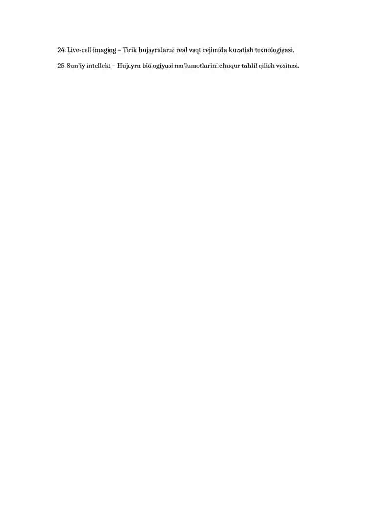 Hujayra biologiyasi zamonaviy glossary 2