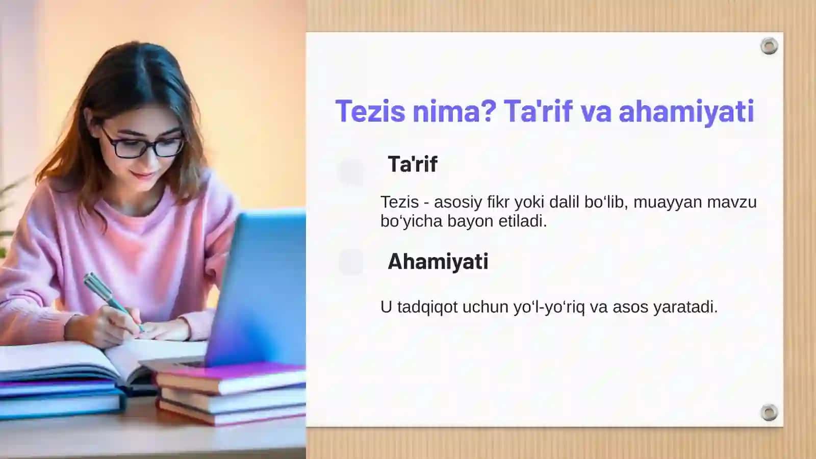 Tezislar. Turlari va Yozish Usullari 2