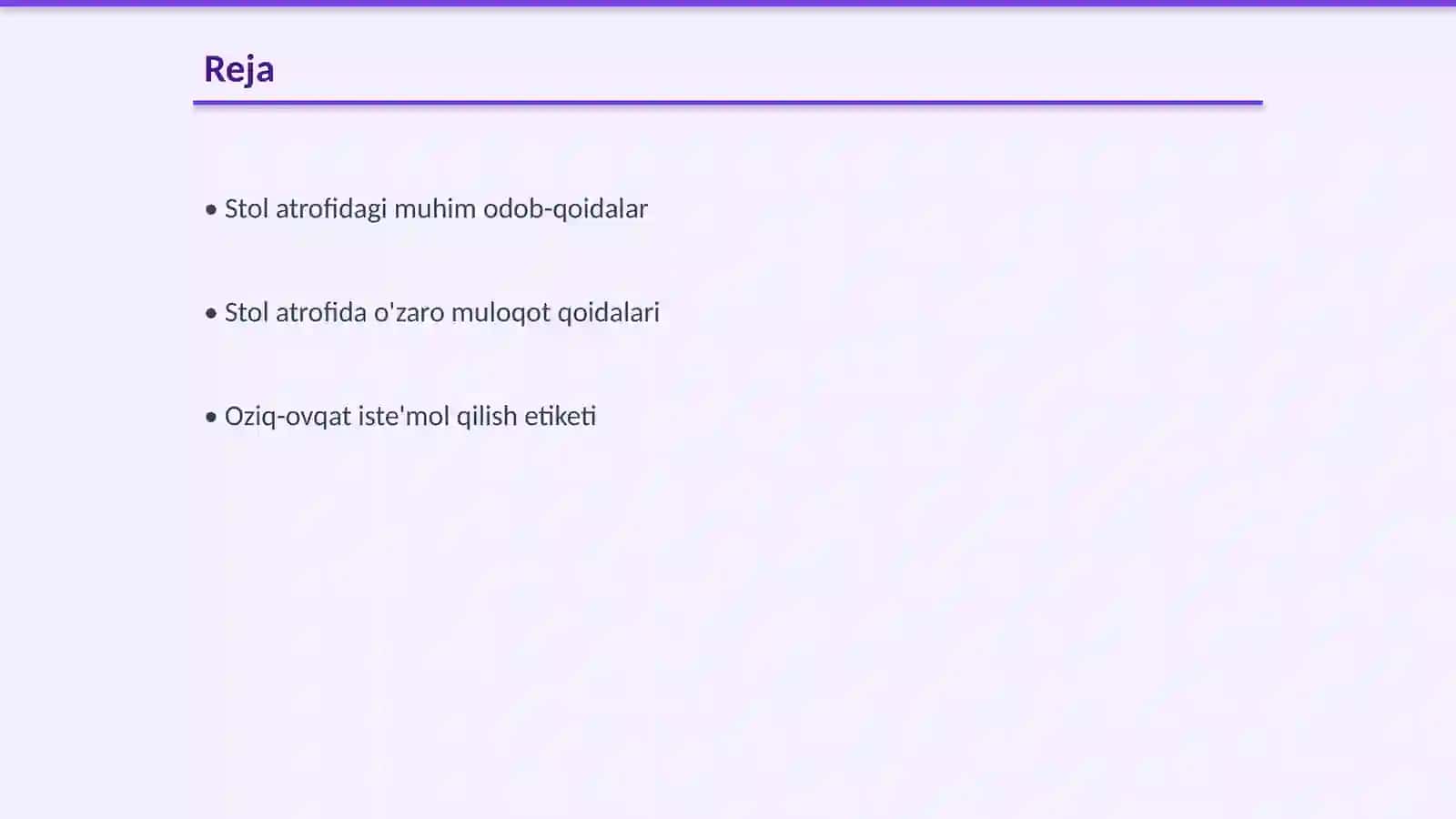 Stol atrofidagi odob-qoidalar 2