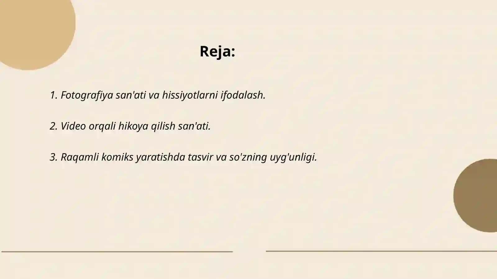 Vizual matn yoki qisqa syujet rejasini tuzish 2