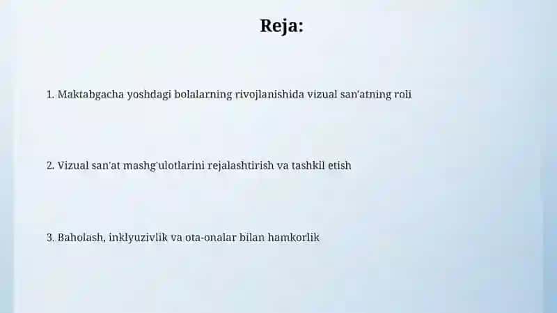 Tayyorlov yosh guruhida bolalarini tasviriy faoliyati orqali maktabga tayyorlash 2