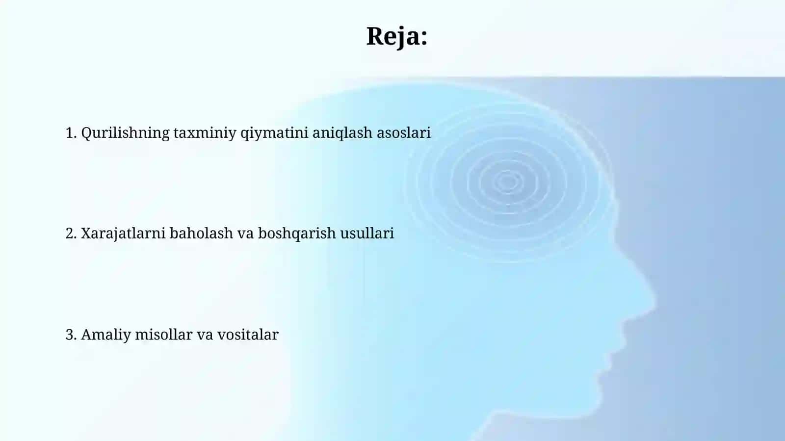 Qurilishning smeta qiymatini aniqlash 2