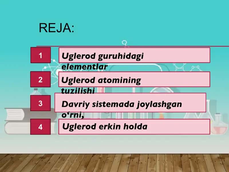 Uglerodning davriy sistemadagi o‘rni, atom tuzilishi 2