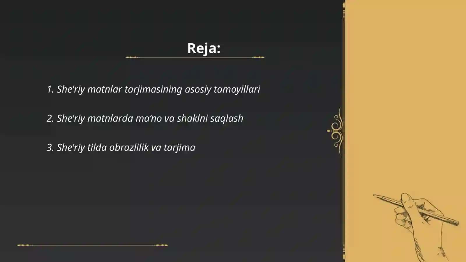 She’riy matnlar tarjimasi 2
