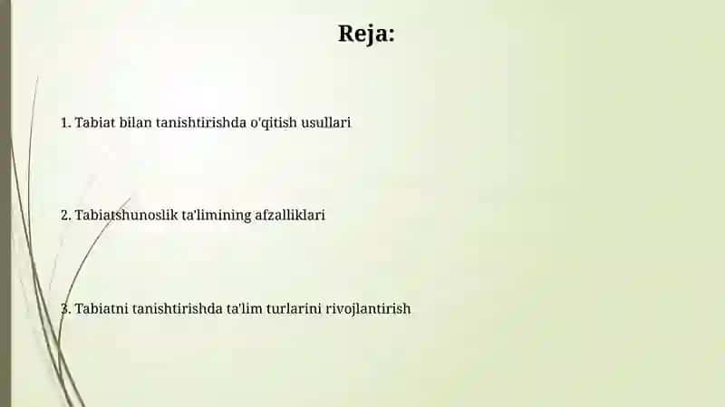 Tabiatshunoslik ta'limi 2
