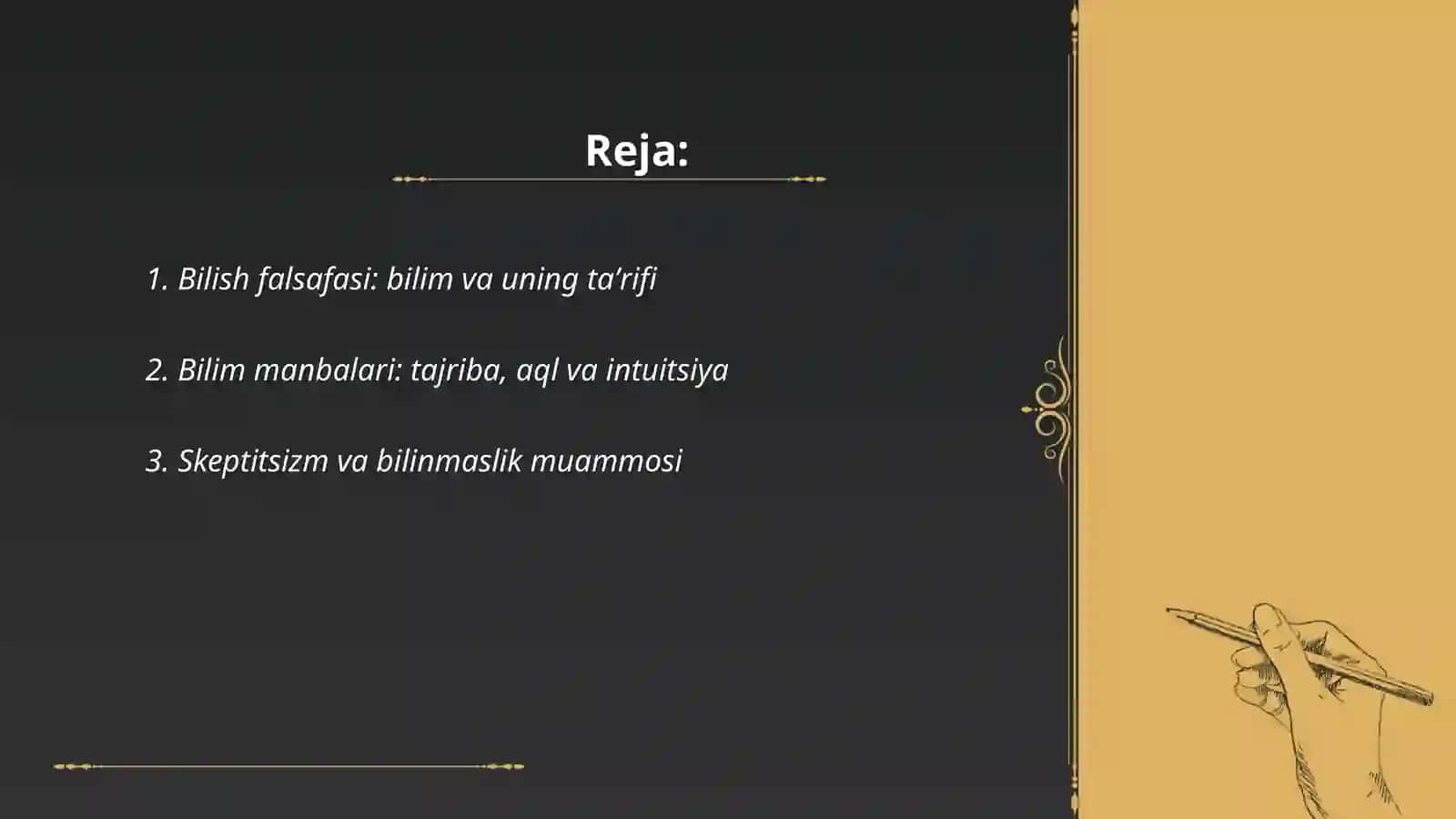Bilish falsafasi 2