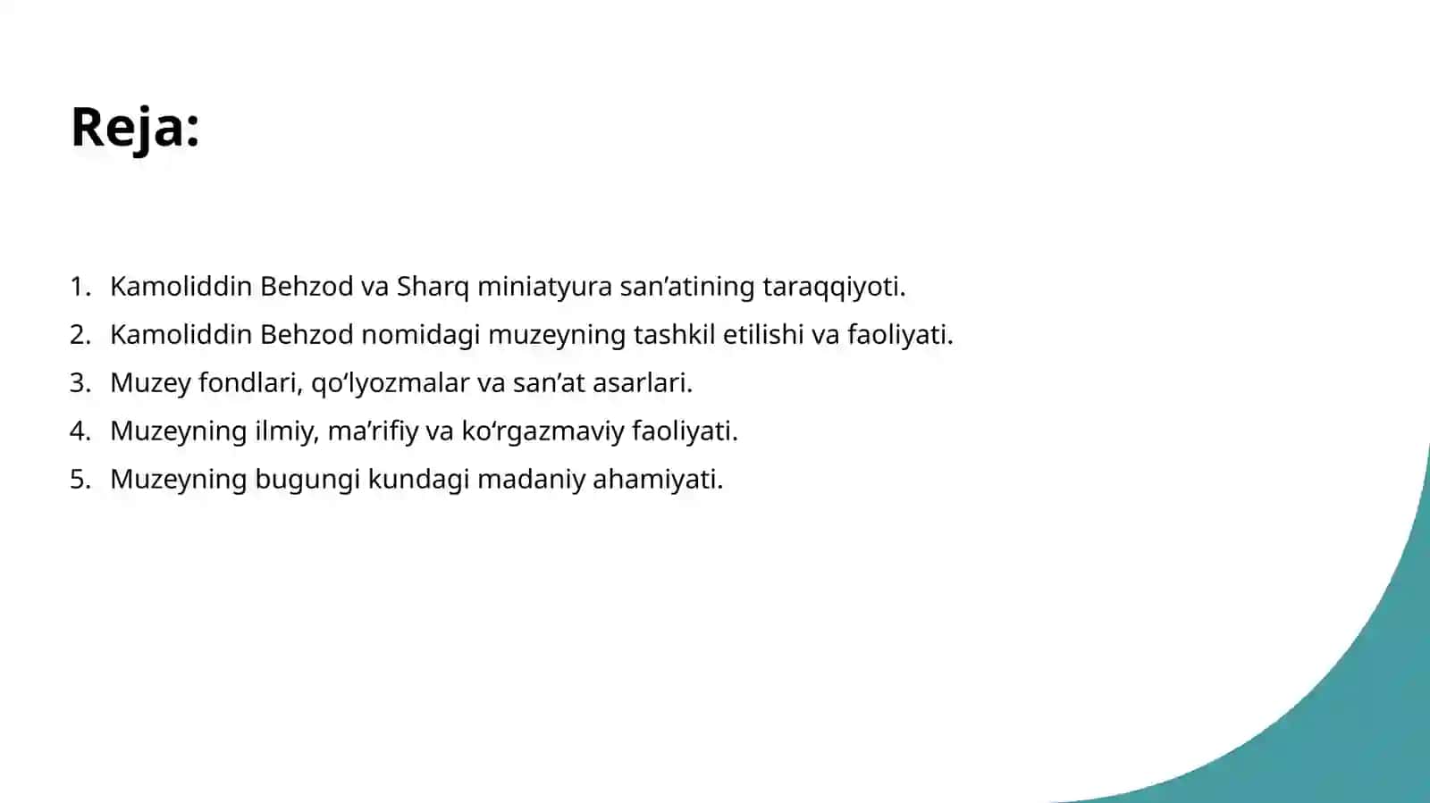 Kamoliddin Behzod nomidagi Sharq miniatyurasi san'ati muzeyi 2