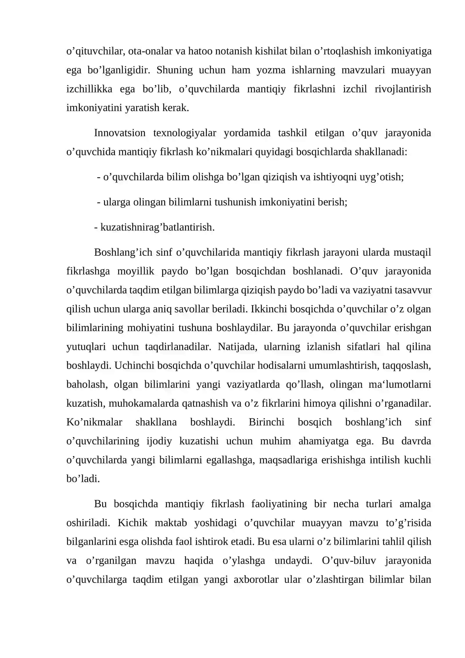 BOSHLANG‘ICH SINF MATEMATIKA DARSLARIDA MANTIQIY FIKRLASHNING DOLZARBLIGI XUSUSIDA 2