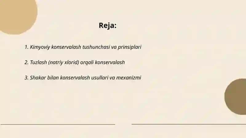 Kimyoviy konservalash usullari 2