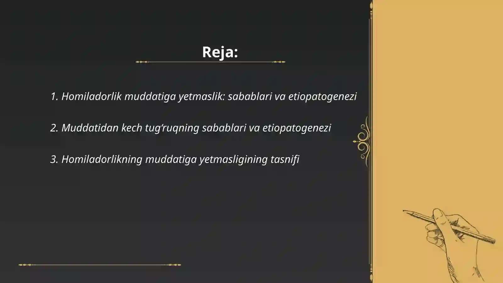 Homiladorlik muddatiga yetmasligi va muddatidan otib ketishi 2