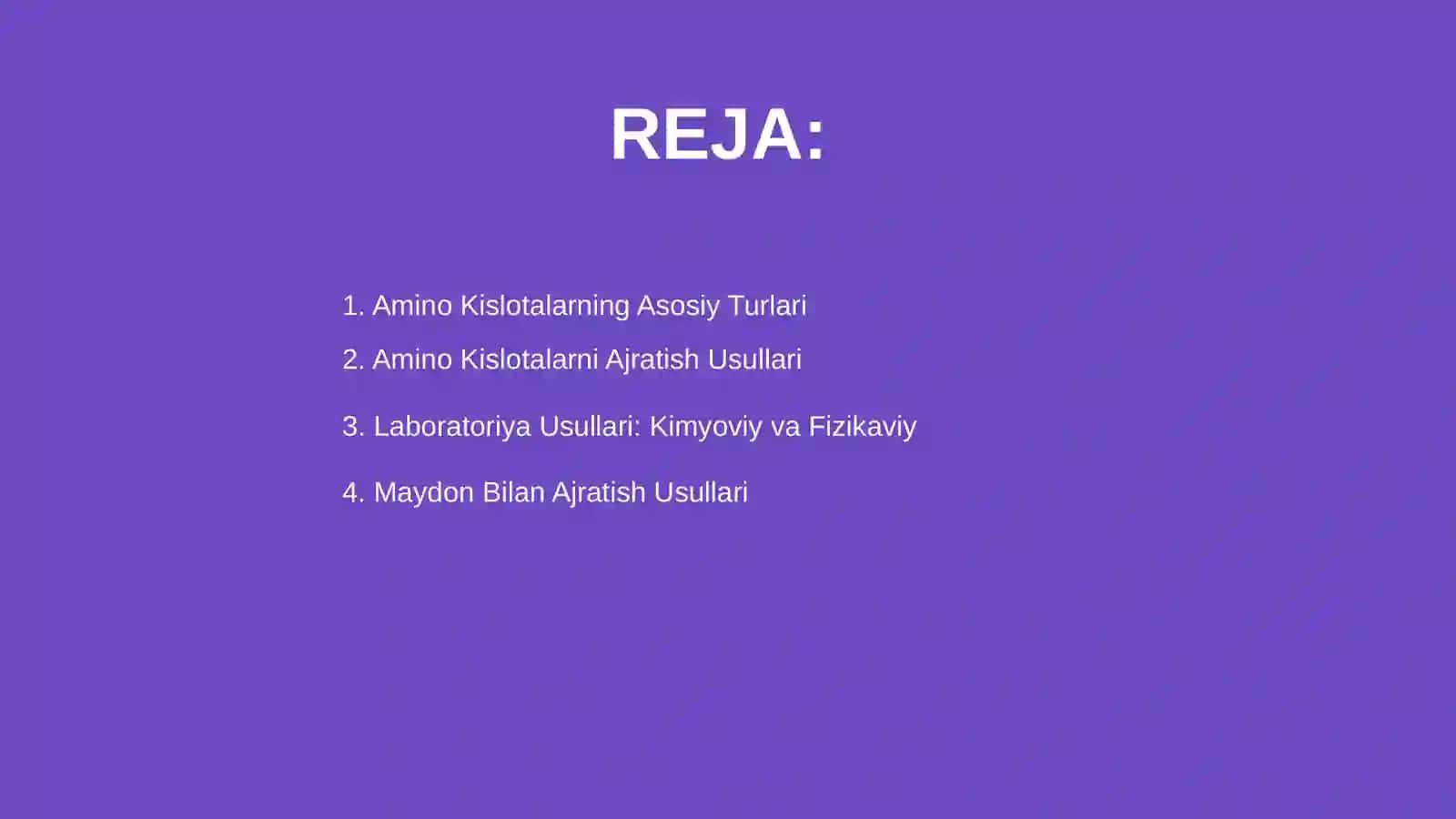 Amino kislotalarni ajratib olish 2