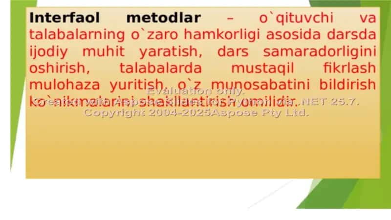 Ta‘limning interfaol metodlari 2