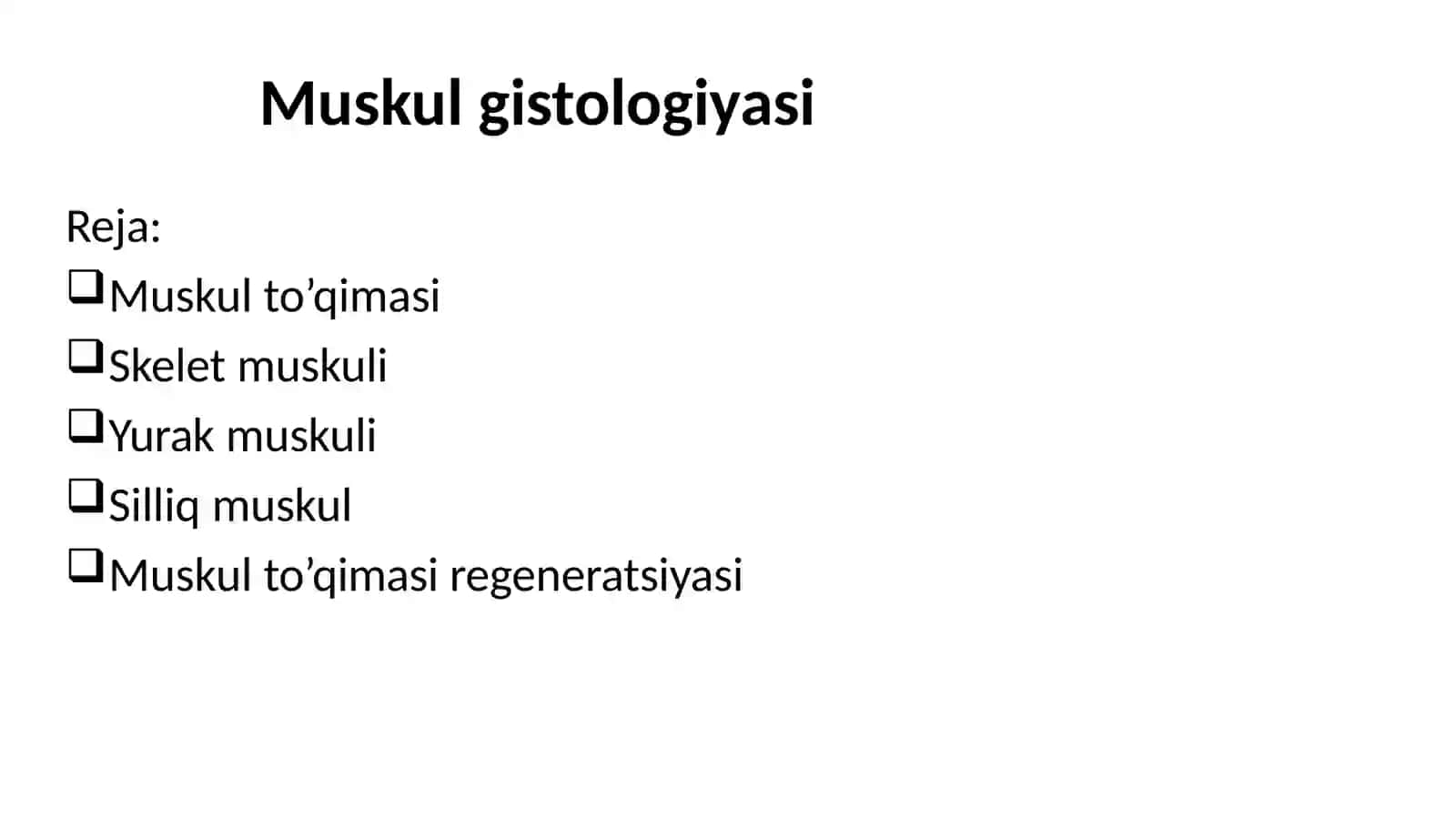 Mushakto‘qimasigistologiyasi 2